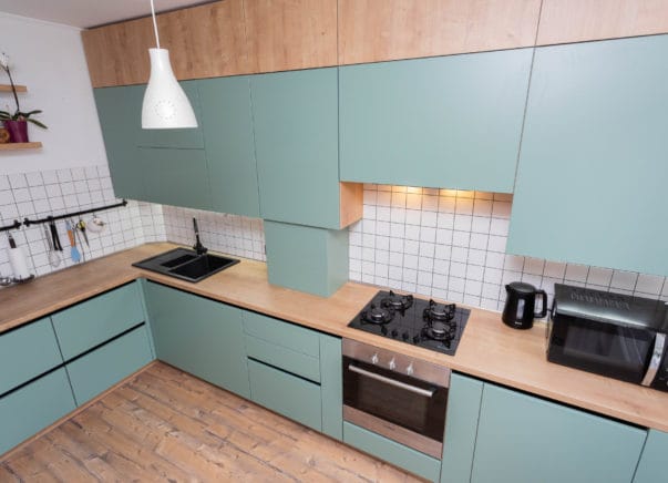 Угловая кухня Эвкалипт 1,6х3,4 м